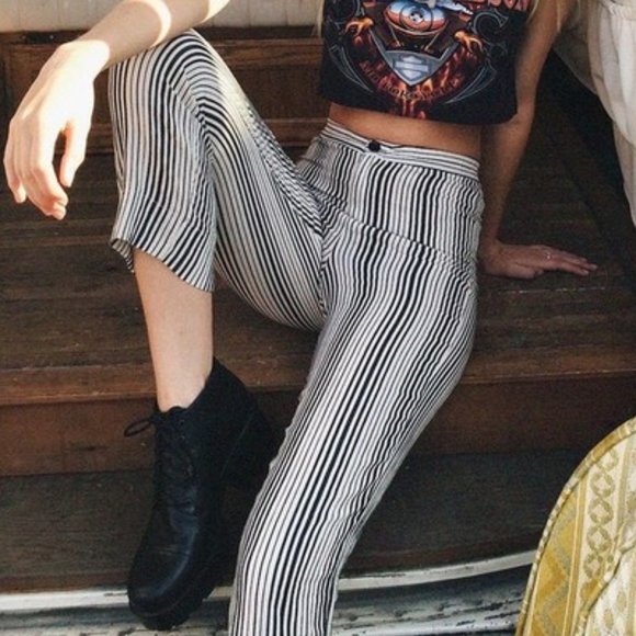 Brandy Melville Pants - Brandy Melville Striped Tilden Pants